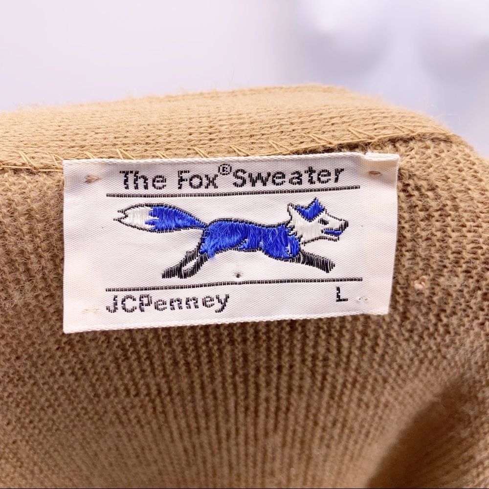 70s Vintage The Fox Sweater for JcPenney's Size M/L - Picture 5 of 7